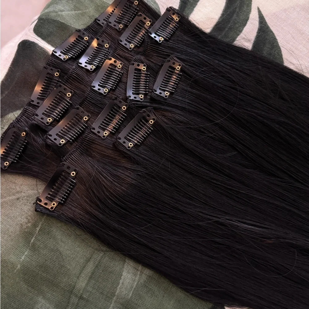 Black long hair Extensions Straight hair